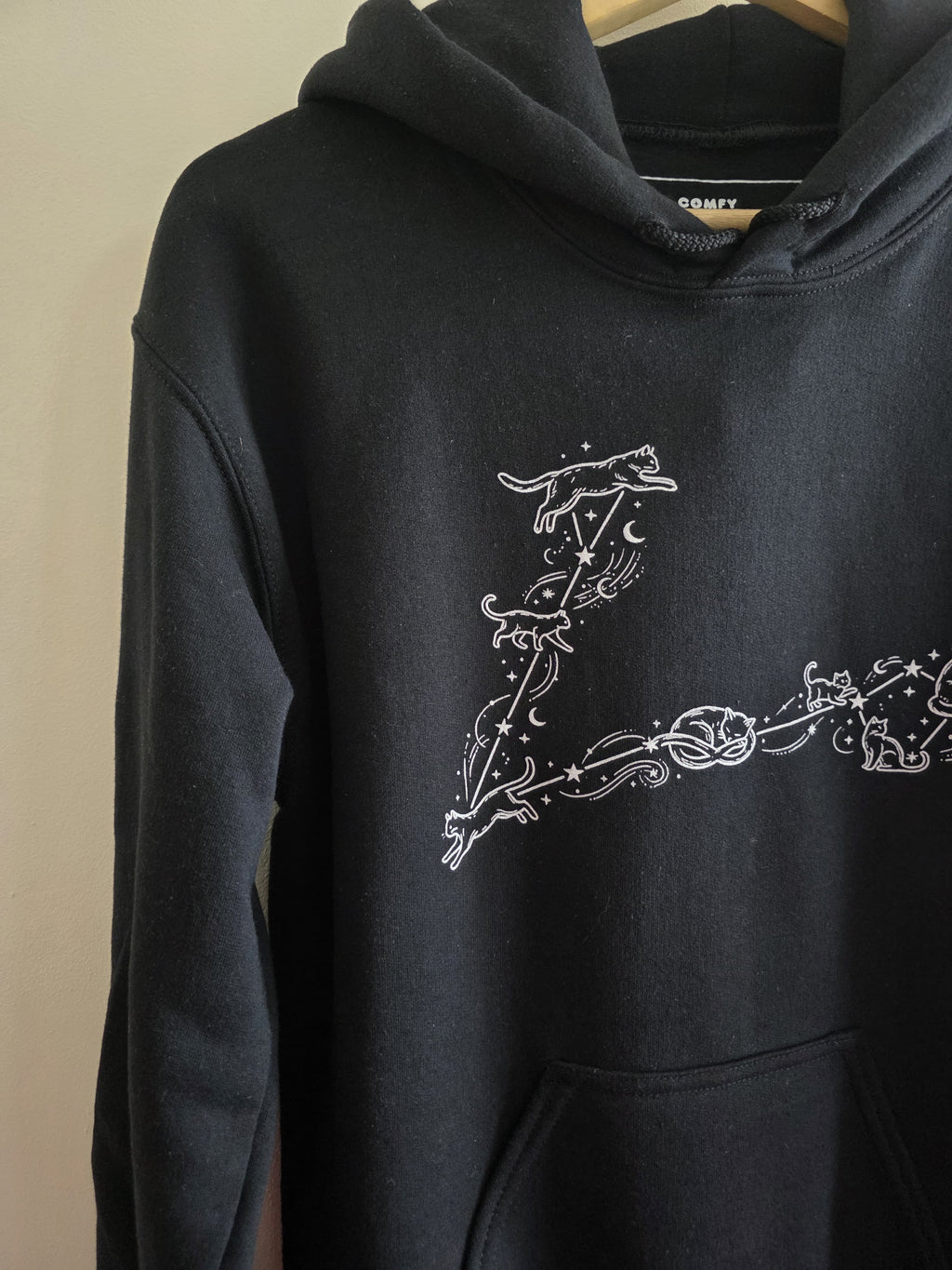 Pisces Constellation Cat Hoodie – Cozy Zodiac Moon & Stars Sweatshirt
