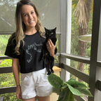 Aquarius Cat Constellation Crop Top