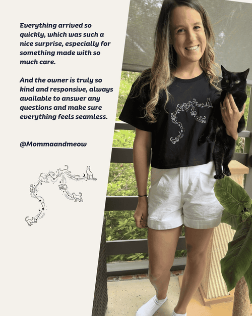 Aquarius Cat Constellation Crop Top