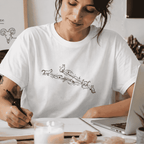 Aries Constellation Cat Crop Top in White – Cozy Zodiac Moon & Stars Baby Tee