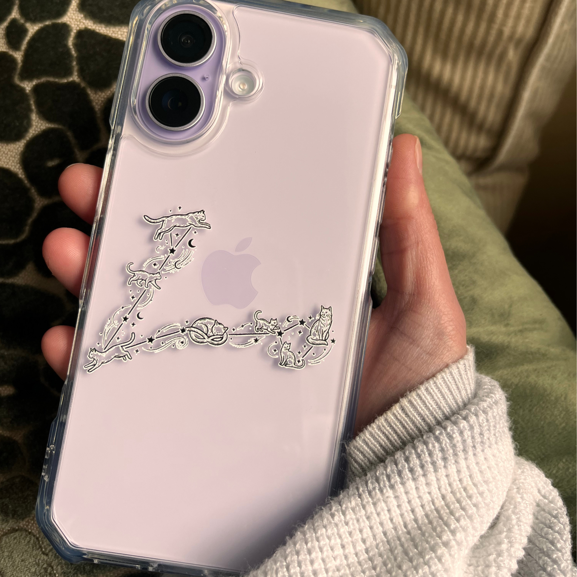 Celestial Cat Pisces Star Sign Clear Case for iPhone®