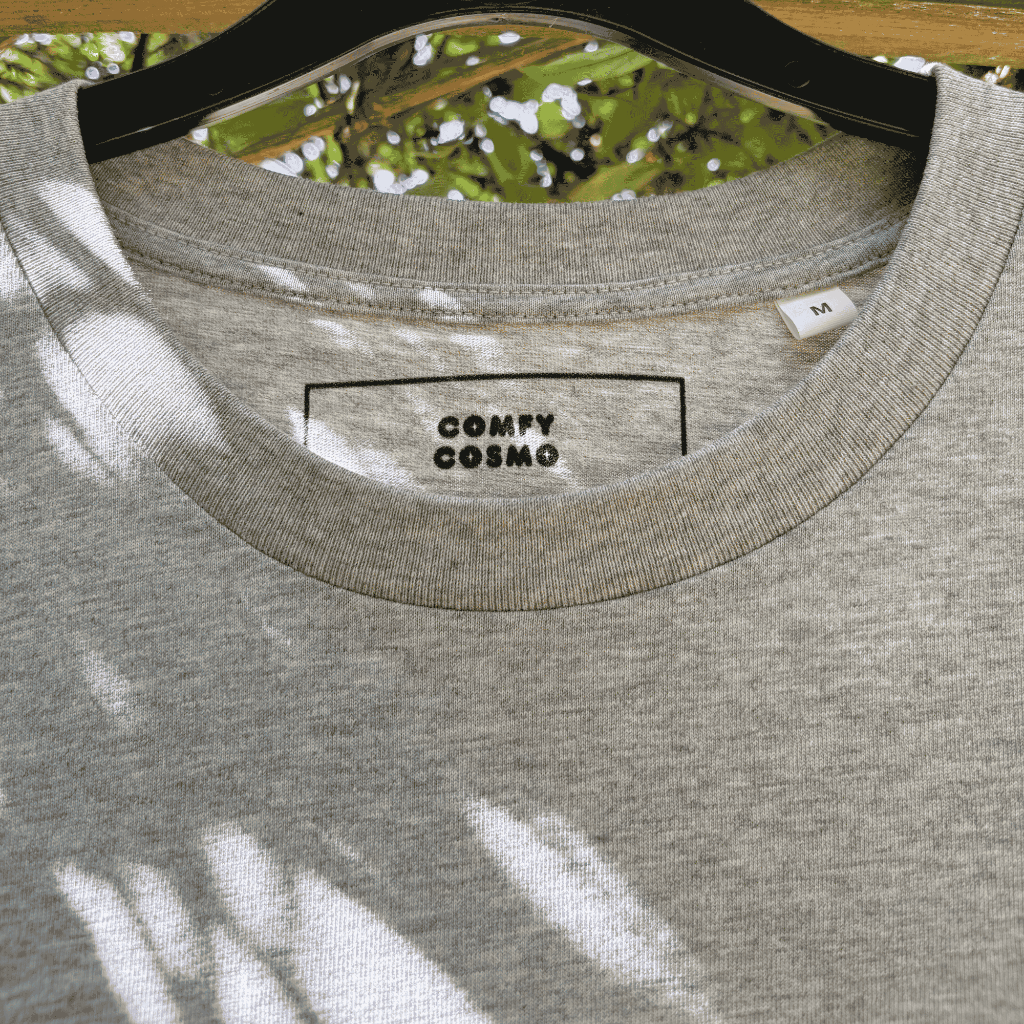Organic Cotton Cosmic Sleeping Cat Moon & Stars Bold Black and White Line Print Celestial Top