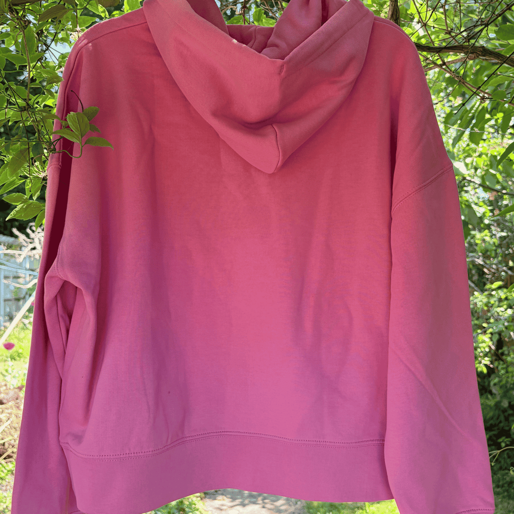 Pink Cat Celestial Moon and Stars Hoodie Embroidered