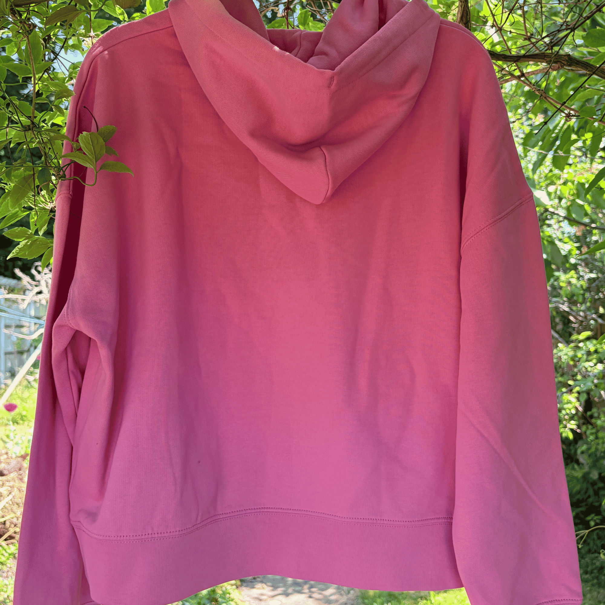 Pink Cat Celestial Moon and Stars Hoodie Embroidered
