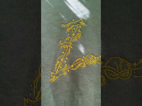 Gold Embroidered Pisces Constellation Cat Sweater
