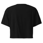 back of gemini star sign crop top with cat illustrations - comfy cosmo cat apparel 